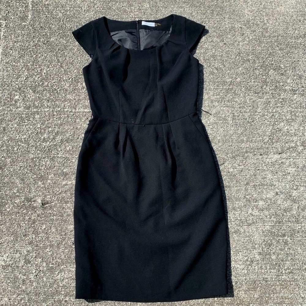 CALVIN KLEIN  Dark Blue Judy Jetson Sheath Dress Cocktail Sz 8
